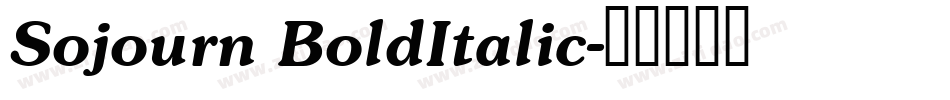 Sojourn BoldItalic字体转换